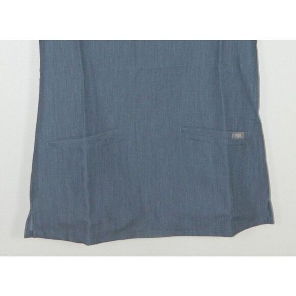 FIGS Technical Collection Scrub Top Women's X-Small Blue Heather Denim Casma - Picture 5 of 11